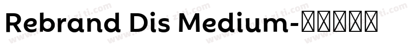 Rebrand Dis Medium字体转换